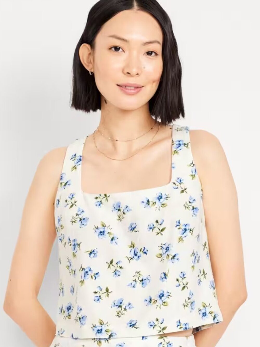 Old Navy linen square neck top